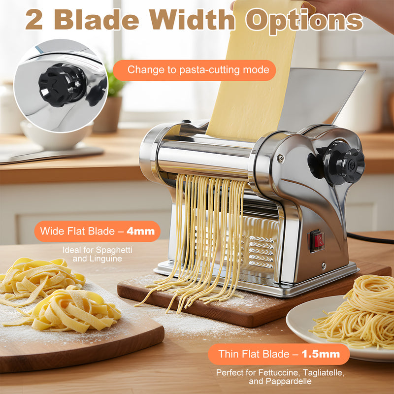 Advwin Electric Pasta Maker Machine with 1–4mm Thicknes
