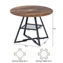 Advwin 107cm Round Dining Table 4-6 Seater
