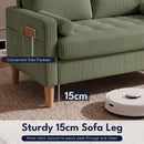 Advwin 2 Seater Corduroy Loveseat Sofa with Tufted Cushion