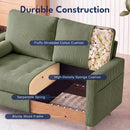 Advwin 2 Seater Corduroy Loveseat Sofa with Tufted Cushion