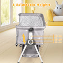 Advwin 3-in-1 Baby Bassinet Adjustable Bedside Crib