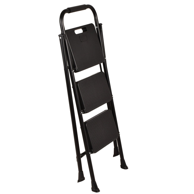 Advwin 3-Step Folding Ladder with Wide Anti-Slip Steps