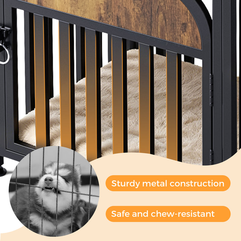 Advwin Small Dog Wooden Crate Furniture Drawer Pet Table