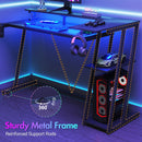 Advwin L Shaped Gaming Desk with LED Lights 140cm (Pre-Order)