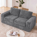 Advwin 162cm Loveseat Floor Sofa Corduroy Boneless Couch
