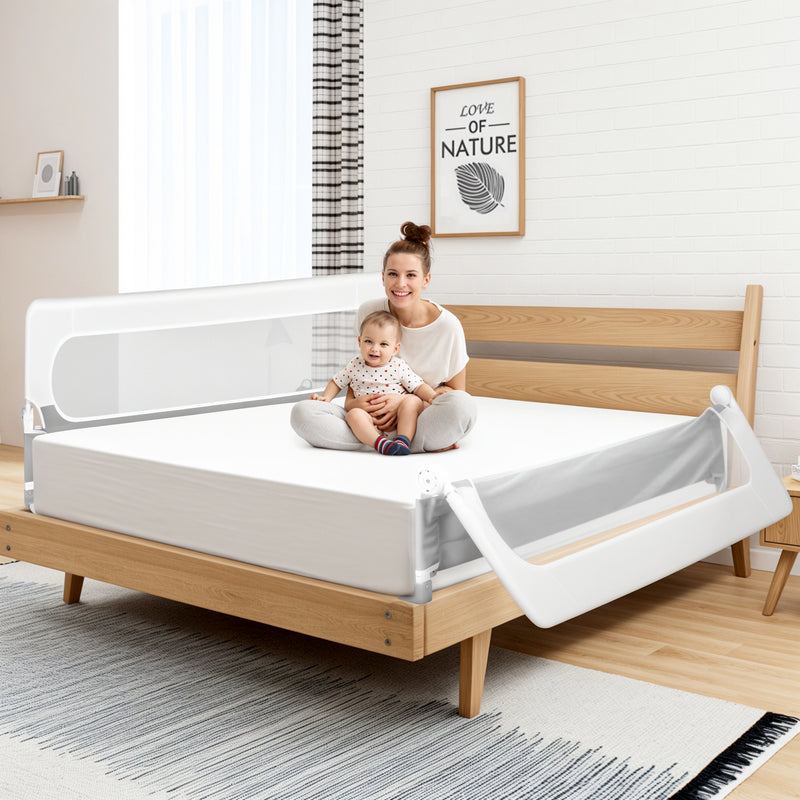Advwin Folding Baby Bed Rail Adjustable 180x60cm
