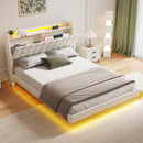 Advwin Floating Bed Frame with LED Lights