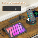 Advwin 180cm TV Cabinet with RGB LED Light and Storage Drawers