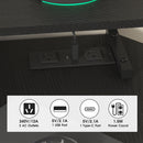 Advwin Corner Desk Triangle LED Gaming Desk