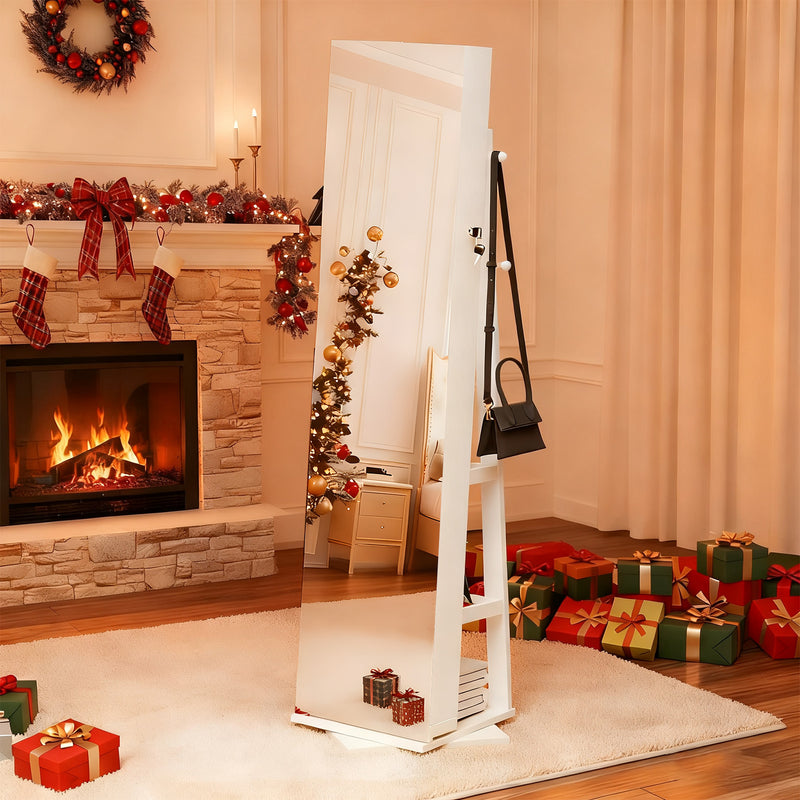 Advwin 360° Swivel Jewelry Cabinet with Lock