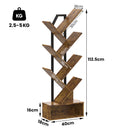 Advwin 6-Tier Tree Bookshelf with LED Lights