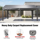 Advwin Carport Replacement Canopy Cover with 4 Leg Panels