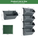 Advwin Wall Mounted Vertical Planter 4 Pots