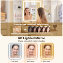 Advwin LED Vanity Desk with Mirror & Charging Hub