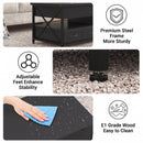 Advwin 4-in-1 LED Lift Top Coffee Table w/ Hidden Compartment