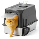 Advwin XL Stainless Steel Cat Litter Box with Lid