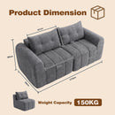 Advwin 2 Seater Modular Sofa w/ Chenille Fabric 170cm