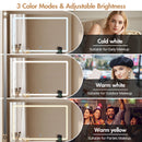 Advwin Dressing Table with Large LED Mirror