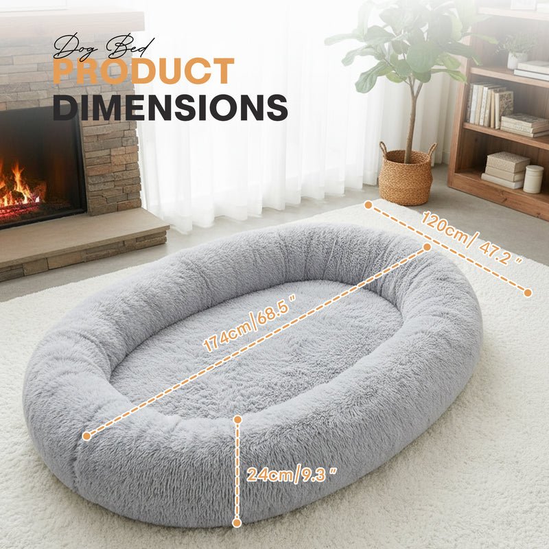 Advwin Human Dog Bed 174x120x24 cm with Storage Pocket