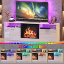 Advwin 160cm Fireplace TV Stand with 45cm Electric Fireplace
