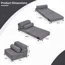 Advwin 3-in-1 Modular Folding Sofa Bed Corduroy