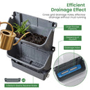 Advwin Wall Mounted Planter 16 Pots w/ Water Storage Basin