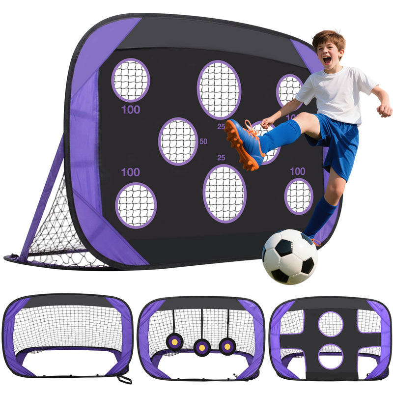 Advwin Pop-Up 2-in-1 Football Goal 120×80cm