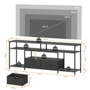 Advwin 160cm TV unit Cabinet with RGB LED Light and Drawers