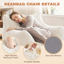 Advwin 83*90cm Corduroy Bean Bag Chair with Backrest