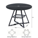 Advwin 107cm Round Dining Table 4-6 Seater