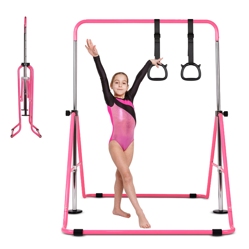 Advwin Kids Foldable Gymnastics Horizontal Bars