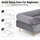 Advwin Elevated Dog Sofa Bed with Soft Velvet Cushion