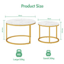 Advwin Coffee Table Set of 2 Round Nesting Table