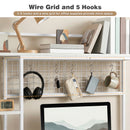 Advwin 3-Tier Desktop Organizer Shelf with 5 Hooks