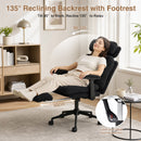 Advwin 135° Reclining Office Chair w/ Footrest & Headrest
