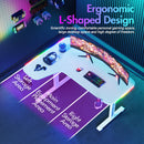 Advwin L Shape Gaming Corner Desk 140cm