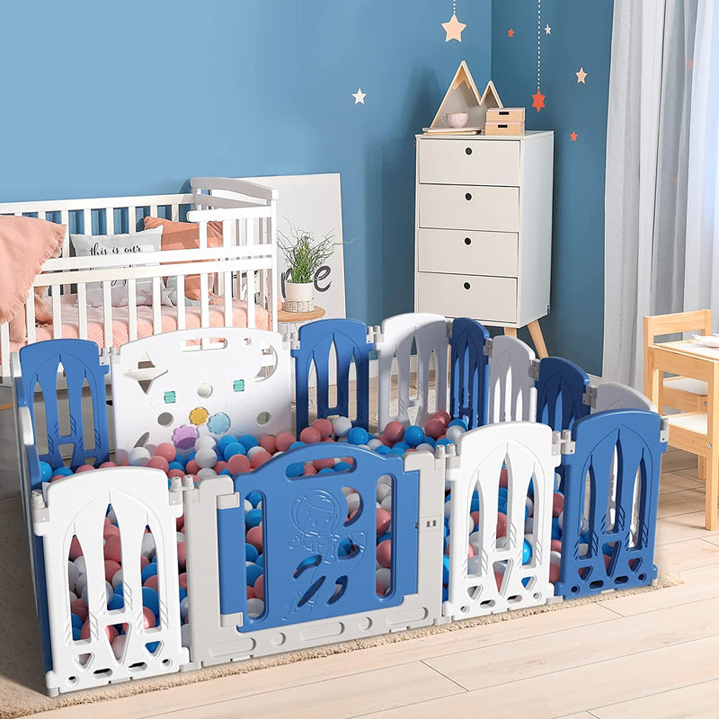 Advwin Baby Playpen Foldable Toddler Fence Room