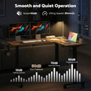 Advwin L Shaped Electric Standing Desk Charging Station