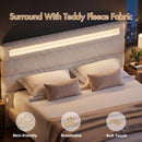 Advwin Cloud Bed Frame with LED Light Charging Ports