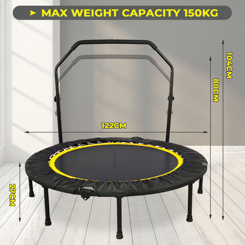 Advwin 48 inch Foldable Rrebounder Trampoline Yellow