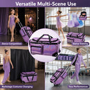 Advwin 26" Rolling Dance Bag with Garment Rack & Curtain