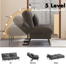 Advwin Convertible Futon Sofa Bed with Adjustable Backrest