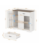 Advwin Sideboard Buffet Cabinet with 1 Drawer 3 Doors