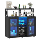 Advwin Sideboard Buffet Cabinet with LED Lights