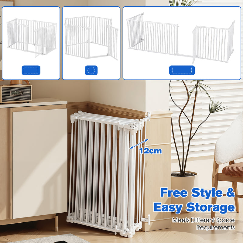 Advwin Adjustable Pet Safety Gate & Play Yard 380cm