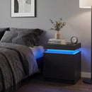 Advwin Bedside Table 2 Drawers With Nightstand LED
