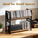 Advwin 2 Tier V-Shape Desktop Bookshelf Rustic Brown