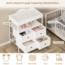 Advwin Baby Changing Table w/ 4 Storage Drawers