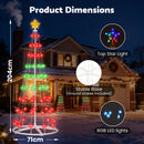 Advwin 204cm Christmas Cone Tree Lights with LED Lights