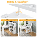 Advwin Manicure Table with Dust Collector Rotating Reversible